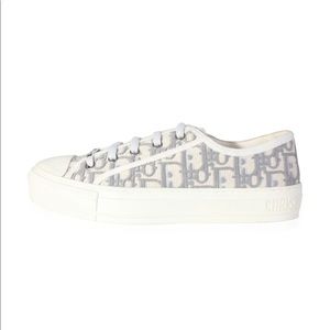 DIOR Wmns Walk'N'Dior Embroidered Canvas Low 'Grey' size 39